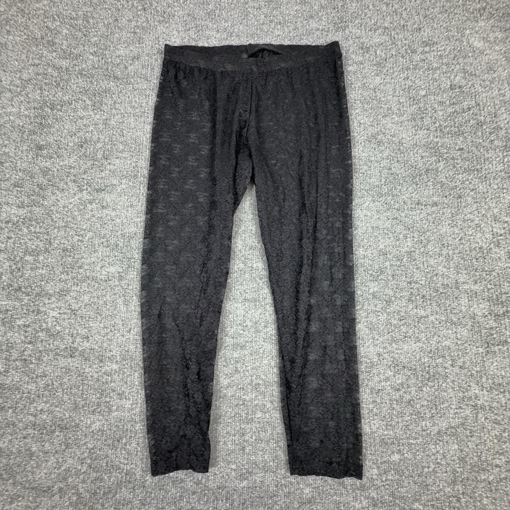 Torrid Leggings Womens‎ 00 Black Floral Lace Sheer Capri Stretch Casual Pants